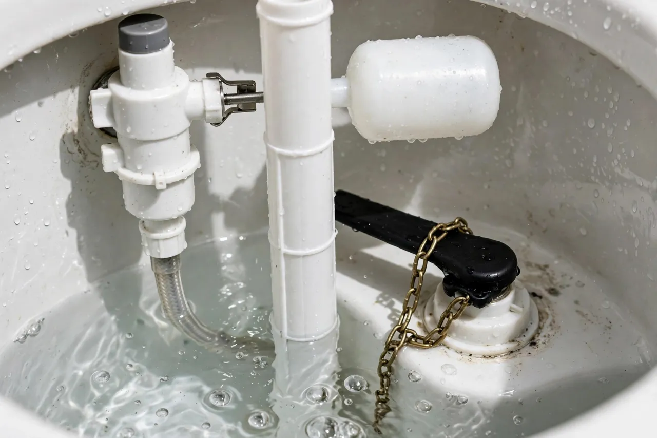 How to fix a running toilet and stop wasting water
