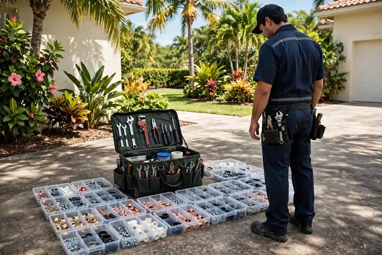 Plumber at work in Naranja, FL